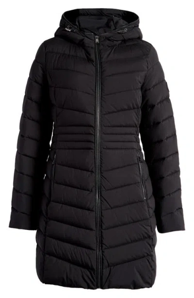 Lauren Ralph Lauren Hooded Puffer Jacket In Black