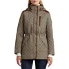 Ralph Lauren Lauren  Hooded Quilted Jacket In Box Houndstooth