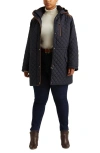 Lauren Ralph Lauren Hooded Quilted Jacket In Dark Navy