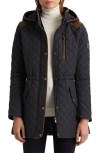 Ralph Lauren Hooded Quilted Jacket In Dark Navy
