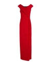 Ralph Lauren Lauren  Jersey Off-the-shoulder Gown Woman Maxi Dress Red Size 8 Polyester, Elastane
