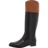 Ralph Lauren Justine Ii Womens Leather Tall Knee-high Boots In Multi