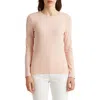 Ralph Lauren Womens Round Neck Long Sleeves T-shirt In Pale Rose