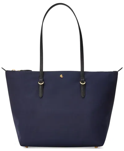 Ralph Lauren Medium Keaton Tote Bag In Psly,navy