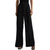 Ralph Lauren Double-faced Georgette Wide-leg Pant In Black