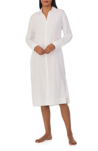 Lauren Ralph Lauren Knit Nightshirt In White