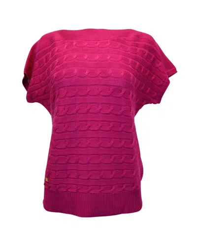 Ralph Lauren Knitted Top In Pink Cotton