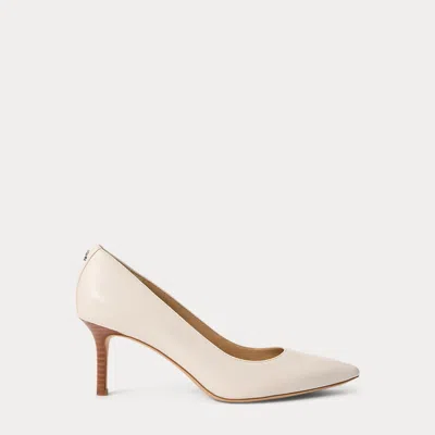 Ralph Lauren Lanette Nappa Leather Pump In Soft White