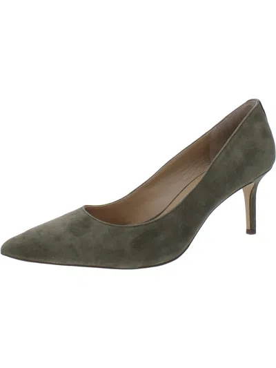 Ralph Lauren Lauren  Suede Pump Woman Pumps Military Green Size 9.5 Goat Skin In Botanic Green
