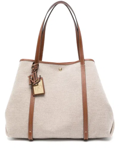 Ralph Lauren Large Emerie Tote Bag In Neutrals
