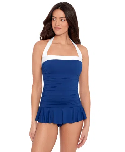 LAUREN RALPH LAUREN LAUREN BY RALPH LAUREN BEL AIR SKIRTED ONE-PIECE SWIMSUIT