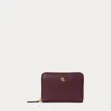 Ralph Lauren Leather Continental Wallet In Pinot Noir