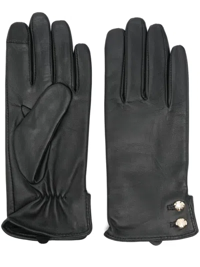 Lauren Ralph Lauren Leather Gloves In Black