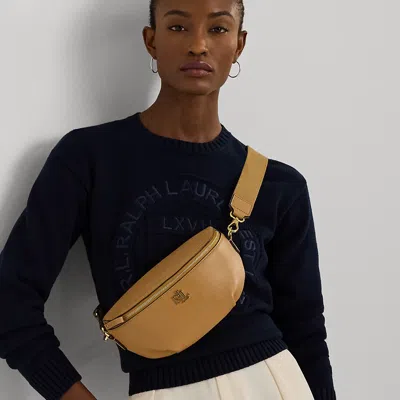 Ralph Lauren Leather Marcy Belt Bag In Neutral