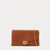 Ralph Lauren Leather Medium Adair Crossbody In Lauren Tan