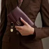 Ralph Lauren Leather Medium Adair Crossbody In Pinot Noir