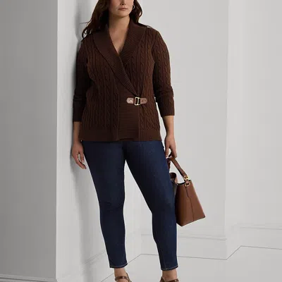Ralph Lauren Leather Medium Witley Bucket Bag In Dark Mahogany