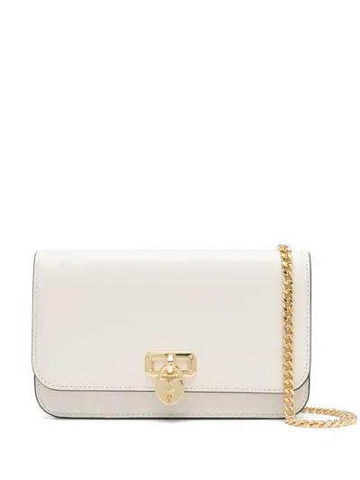 Ralph Lauren Leather Mini Bag In Neutrals