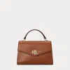 Ralph Lauren Leather Small Farrah Satchel In Lauren Tan