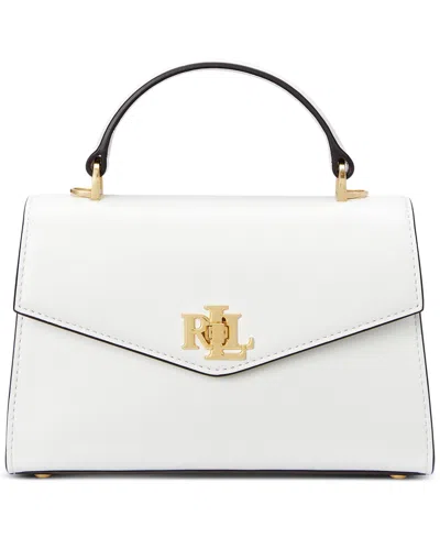 Ralph Lauren Leather Small Farrah Satchel In White