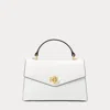 Ralph Lauren Leather Small Farrah Satchel In White