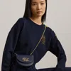 Ralph Lauren Leather Small Witley Crossbody In Refined Navy