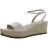 Ralph Lauren Leona Womens Leather Slingback Platform Sandals In Multi