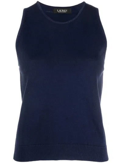 Ralph Lauren Leonarda Sleeveless Knit Top In Blau