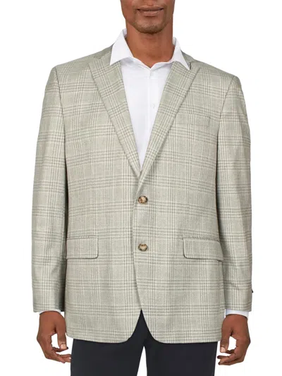 Lauren Ralph Lauren Lexington Mens Classic Fit Plaid Suit Jacket In Beige