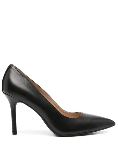 Ralph Lauren Lindella Ii 90mm Leather Pumps In Black