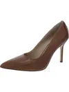 Ralph Lauren Lindella Ii Womens Leather Slip-on Pumps In Dark Mahogany