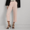 Lauren Ralph Lauren Linen-blend-twill Cropped Pant In Pink Opal