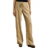 Ralph Lauren Lauren  Linen Drawstring Pants In Birch Tan
