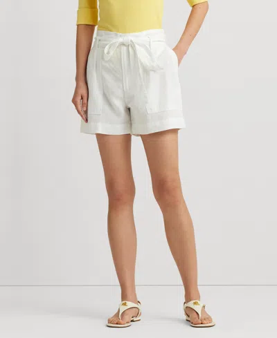 Lauren Ralph Lauren Linen Short In White
