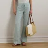 Ralph Lauren Petite Wide-leg Linen Pants In Aqua Pearl