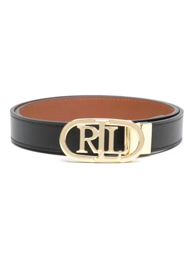 Lauren Ralph Lauren Logo-buckle Belt In Black