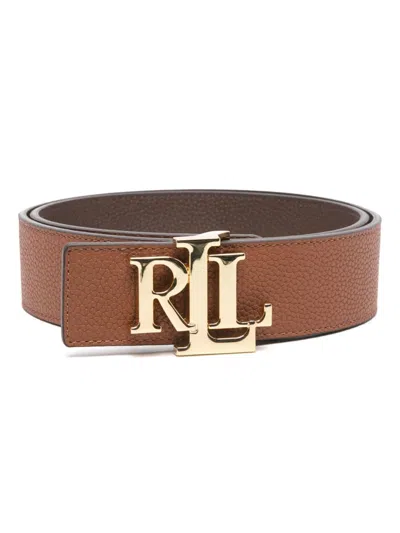 Ralph Lauren Logo-buckle Belt In Brown