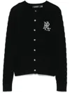 Ralph Lauren Ralhan Long Sleeve Cardigan In Black