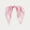 Ralph Lauren Logo-print Silk Square Scarf In Pink