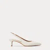 Ralph Lauren Women's Lolah Pointed-toe Slingback Pumps In Soft White