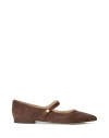 Ralph Lauren Londyn Suede Mary Jane In Brown