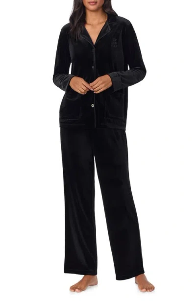 Ralph Lauren Lauren  Long Sleeve Pajamas In Black