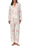 Ralph Lauren Lauren  Long Sleeve Pajamas In Ivory Floral