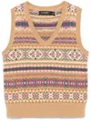 Ralph Lauren Patterned-jacquard Vest In Multicolor