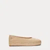 Ralph Lauren Luize Canvas Ballet Espadrille In Sand Dune