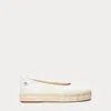 Ralph Lauren Luize Canvas Ballet Espadrille In Soft White