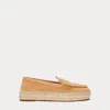 Ralph Lauren Luize Suede Loafer Espadrille In Buff