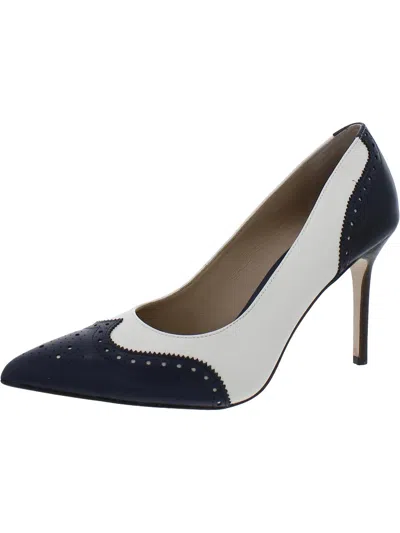 Ralph Lauren Lynden Perforated Nappa Leather Pump In Multi