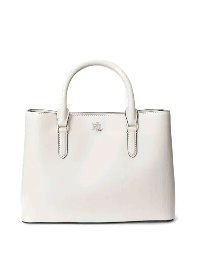 Lauren Ralph Lauren Leather Tote Bag In White