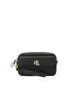 Ralph Lauren Logo-lettering Leather Cross Body Bag In Negro